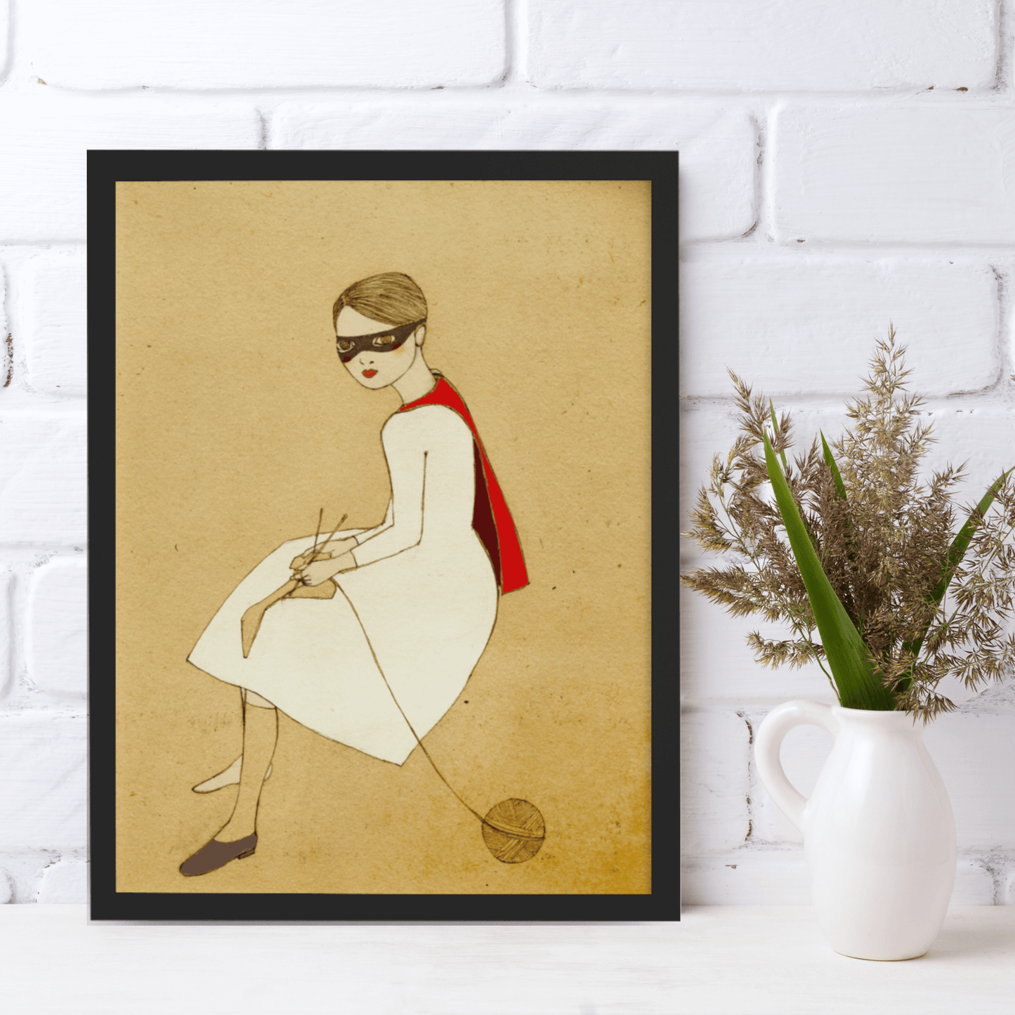 Superhero Knitting Poster
