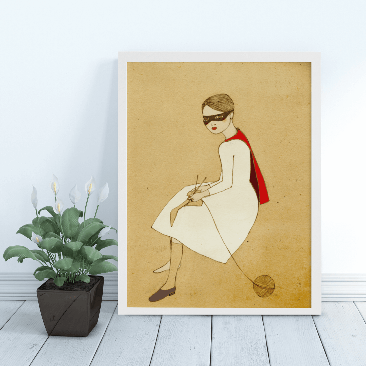 Superhero Knitting Poster