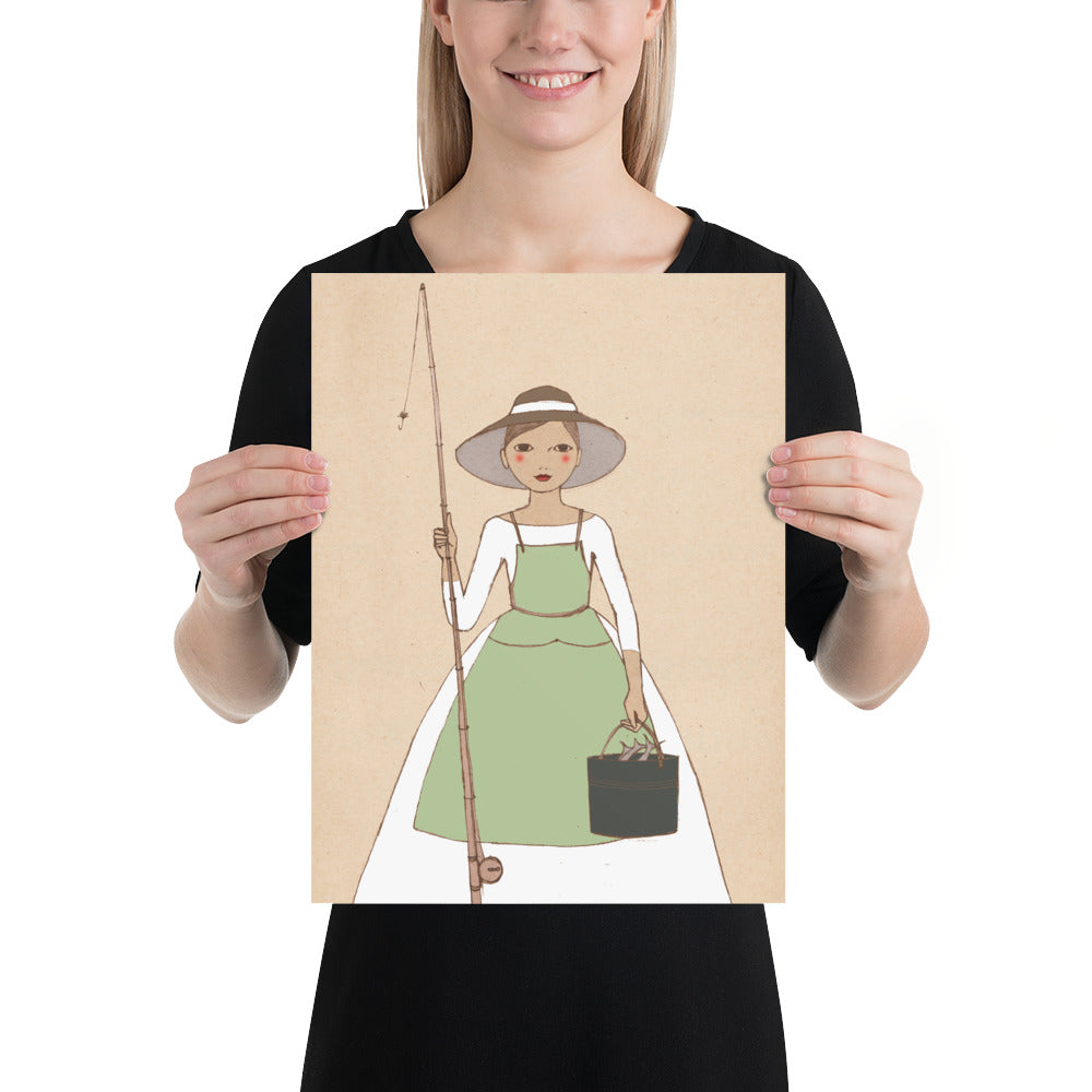 Fishing Girl Poster