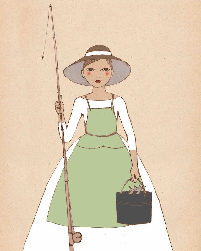 Fishing Girl Poster