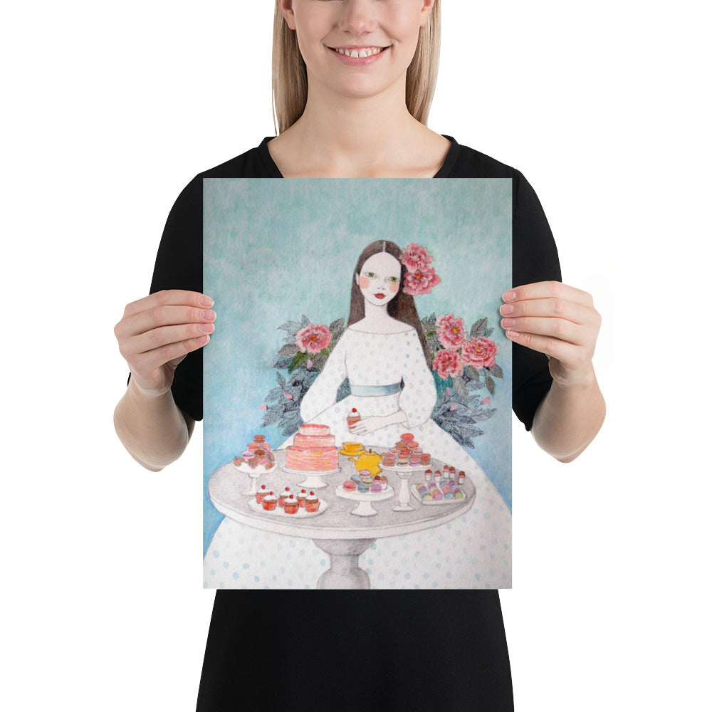 Macaroon Girl Poster