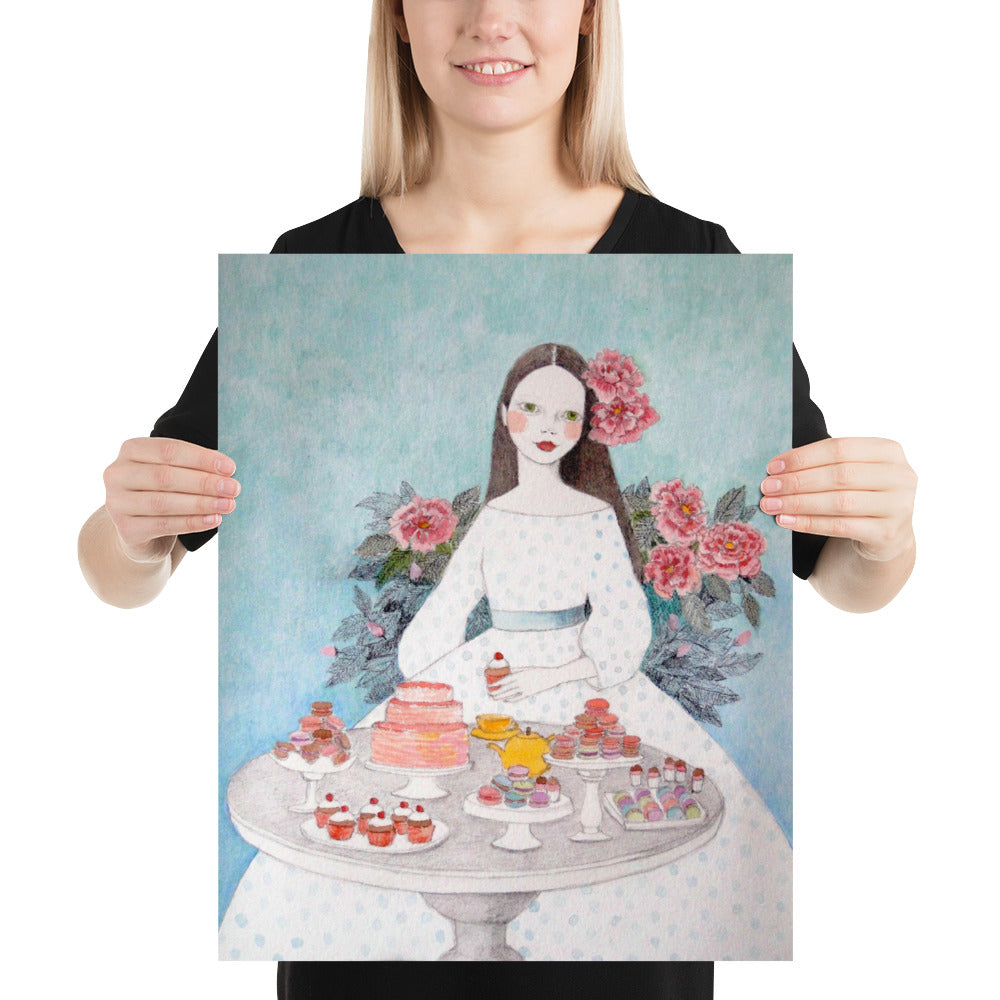 Macaroon Girl Poster