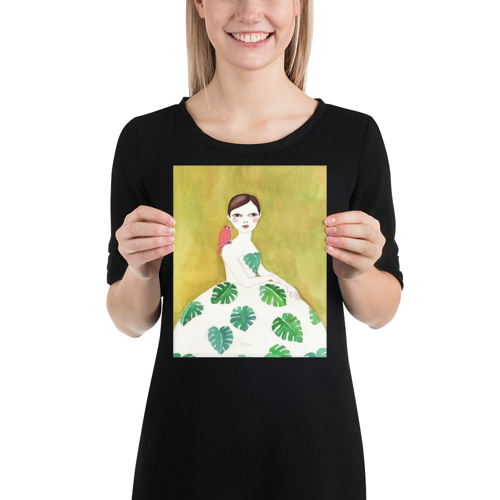 Monstera Girl Poster
