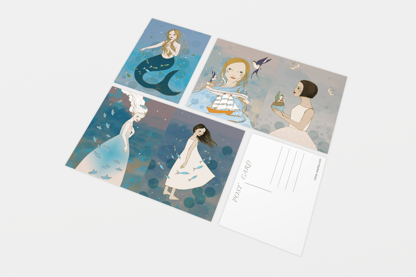 Ocean Dreams - Set of 5 Aquatic Postcards