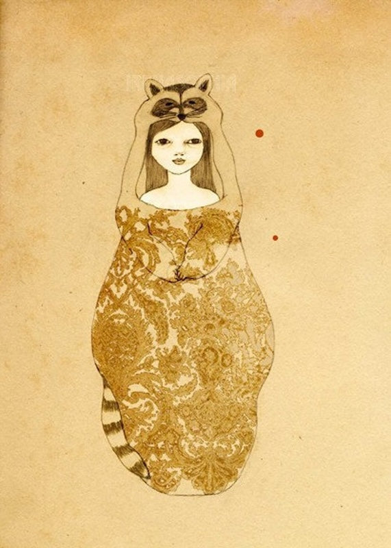 Raccoon Girl Poster
