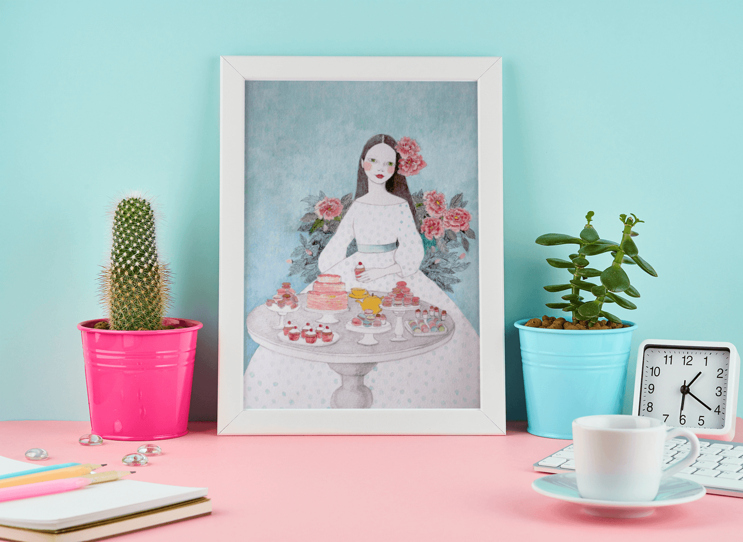 Macaroon Girl Poster