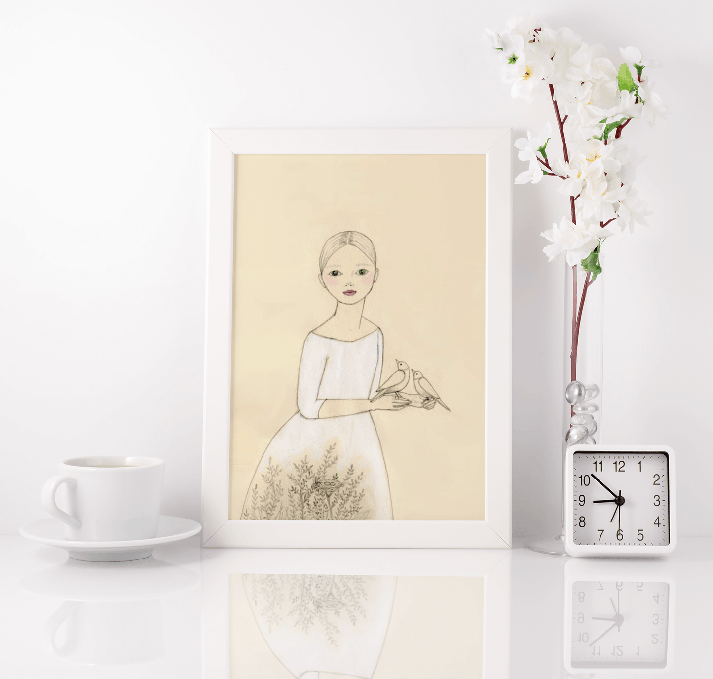 White Doves Poster