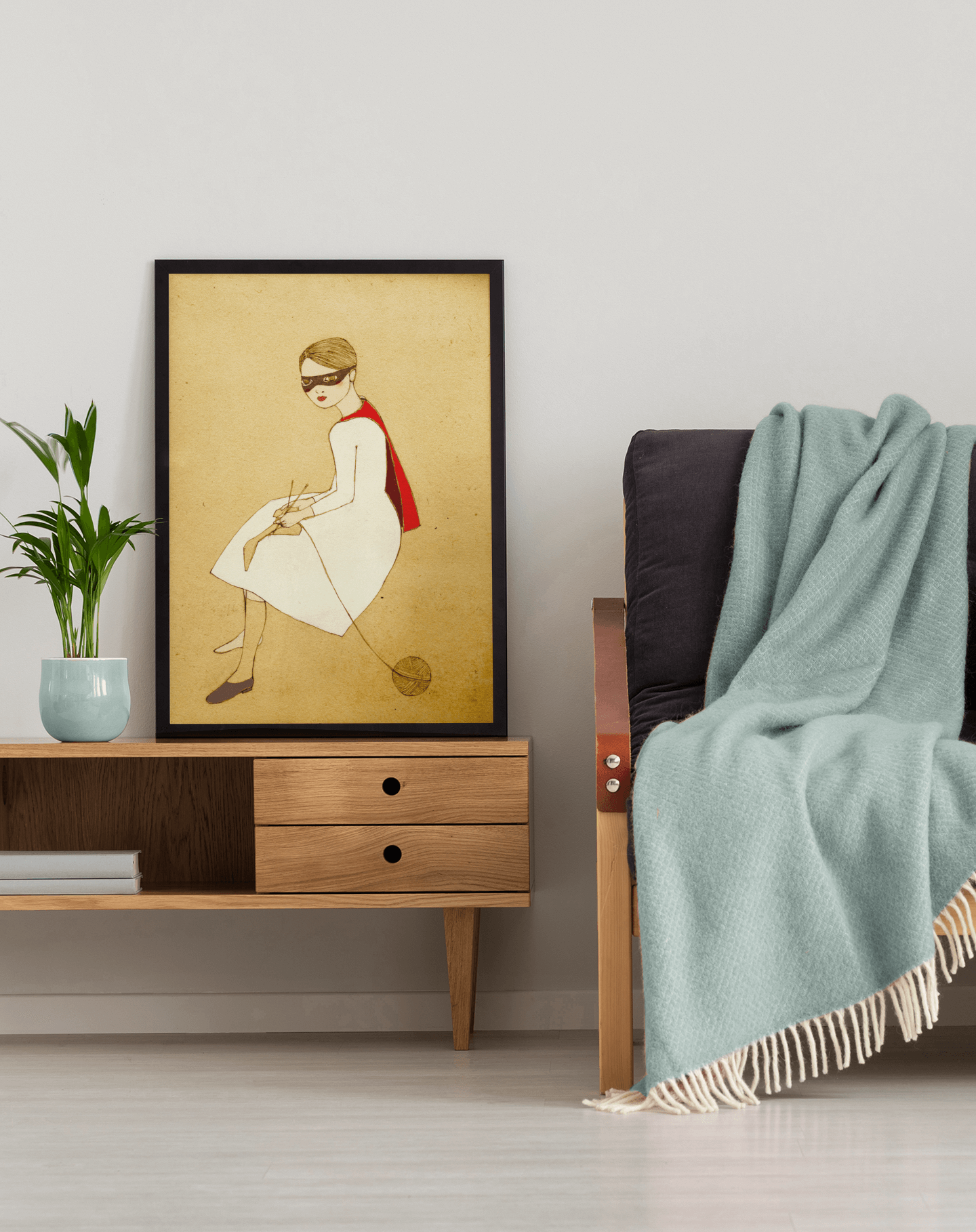 Superhero Knitting Poster