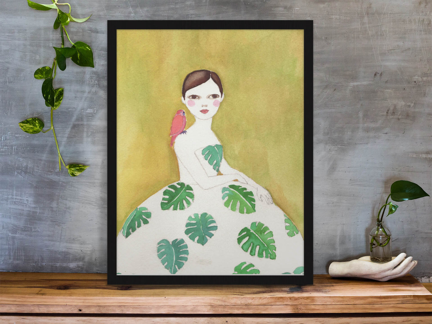 Monstera Girl Poster