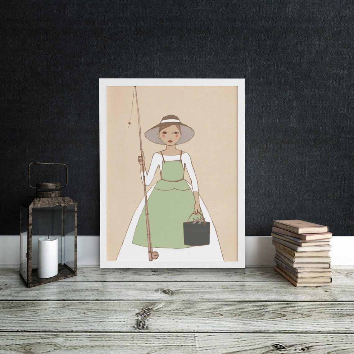 Fishing Girl Poster