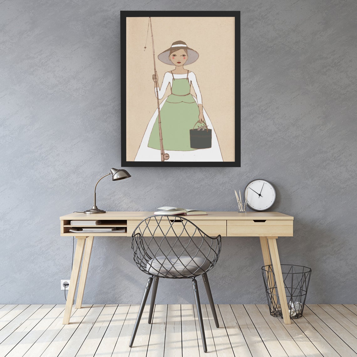 Fishing Girl Poster