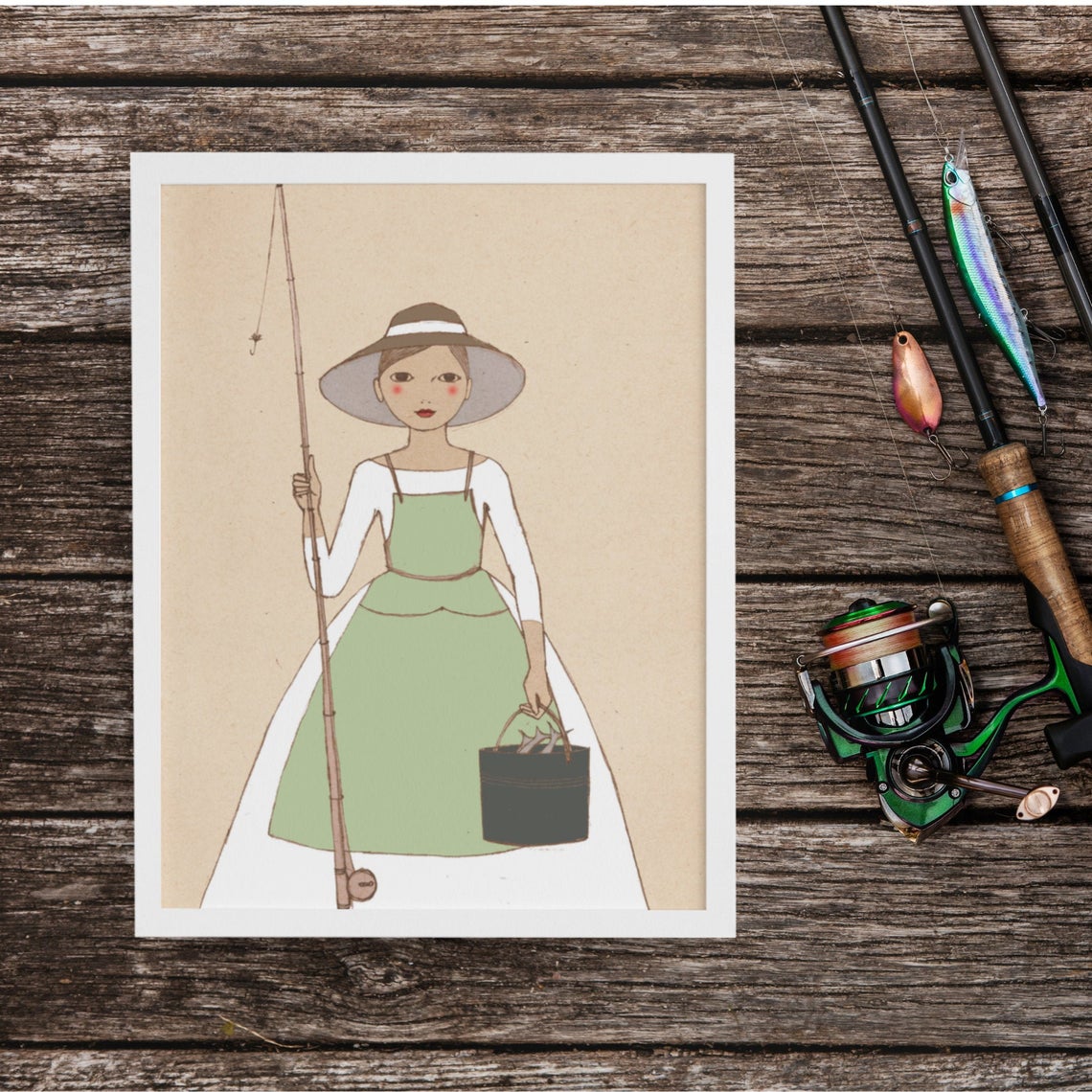 Fishing Girl Poster