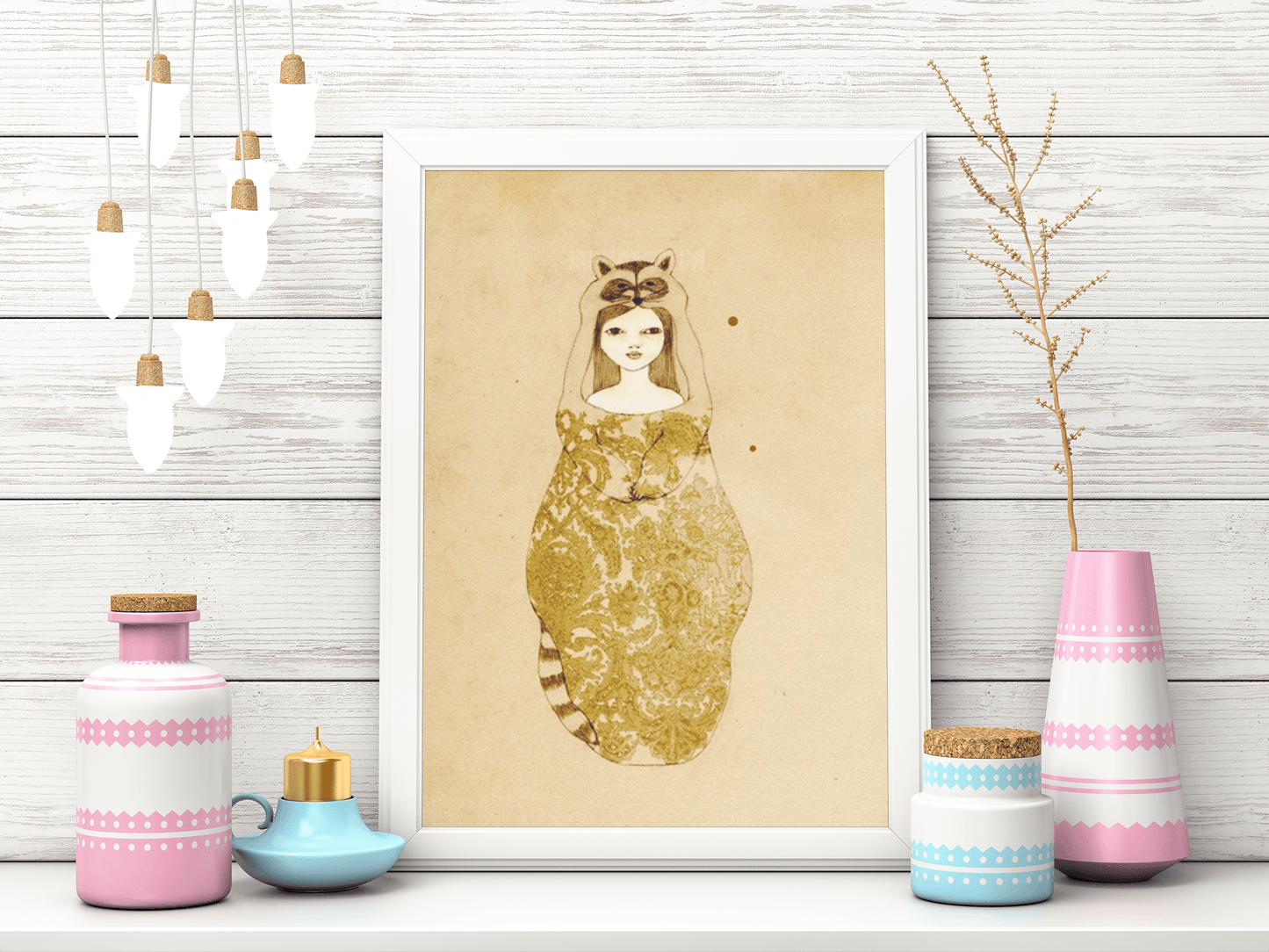 Raccoon Girl Poster