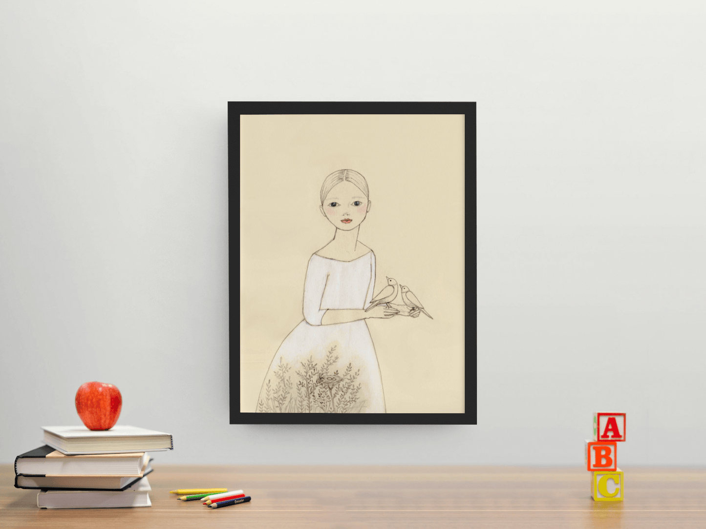 White Doves Poster
