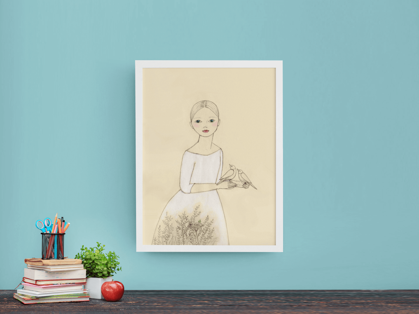 White Doves Poster