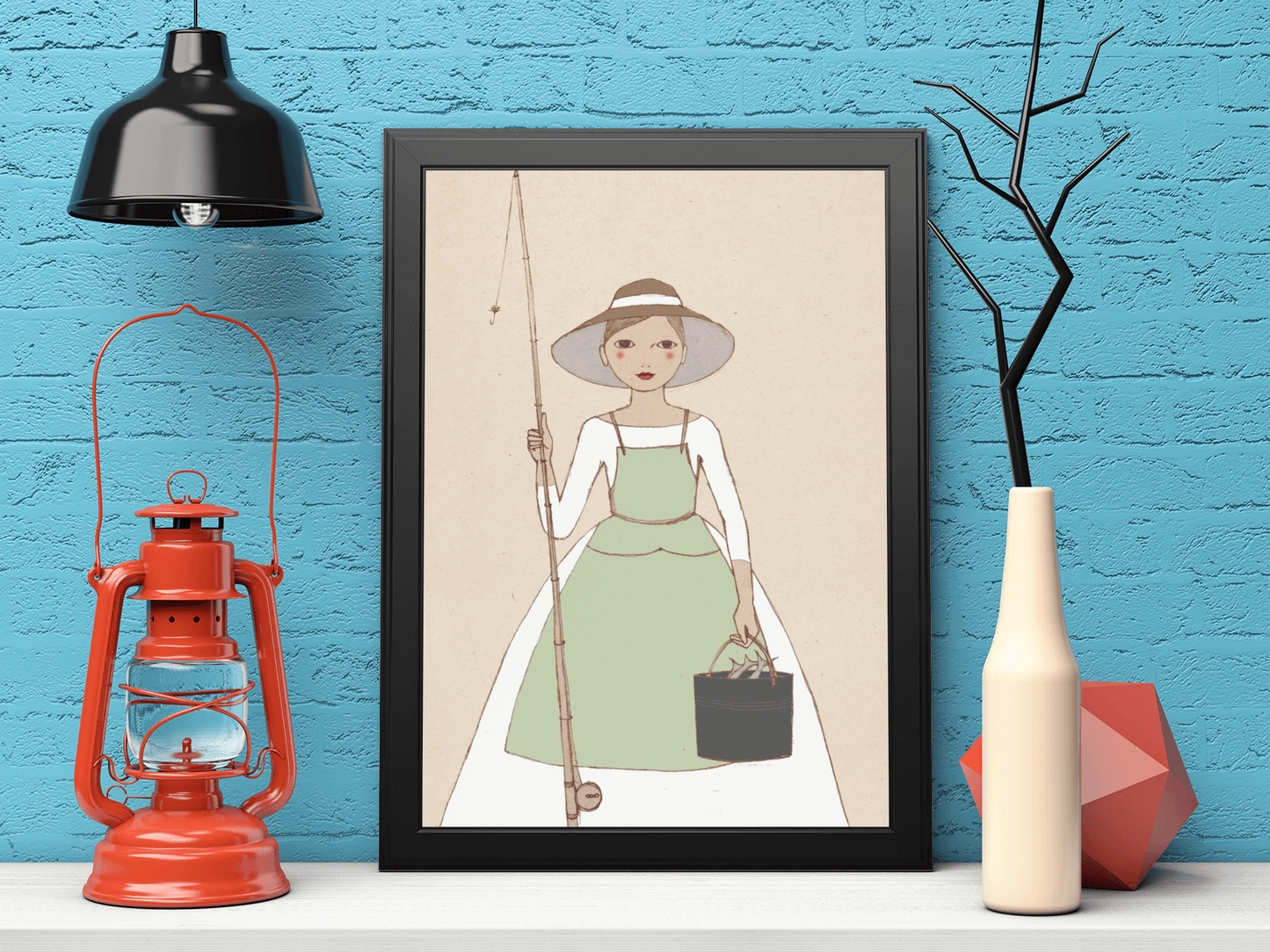 Fishing Girl Poster