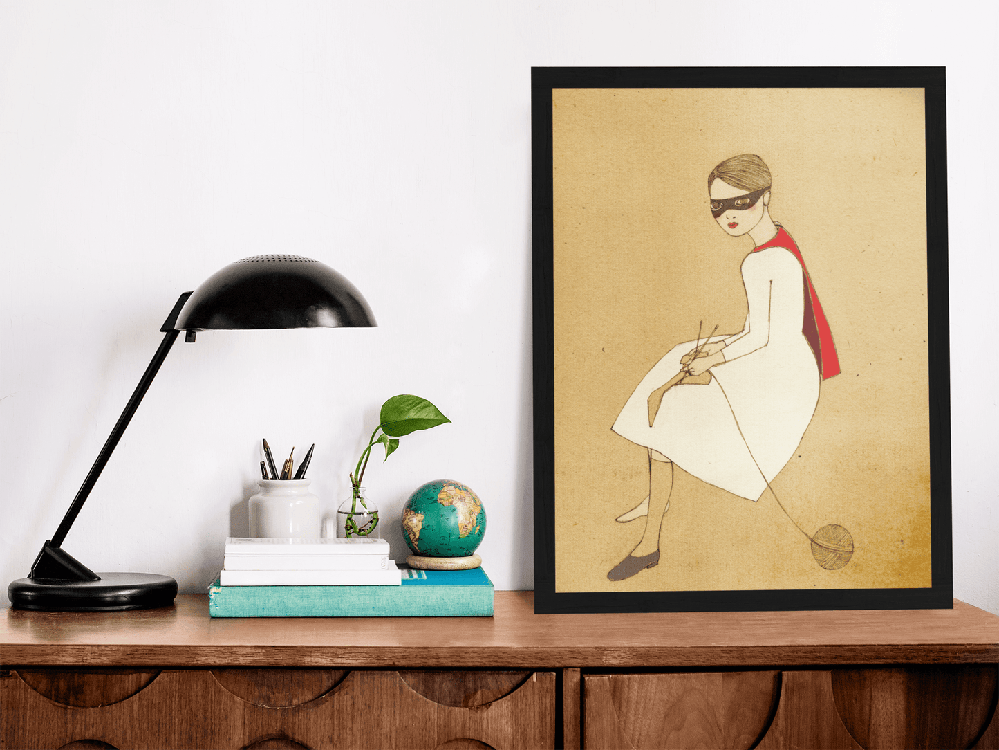 Superhero Knitting Poster