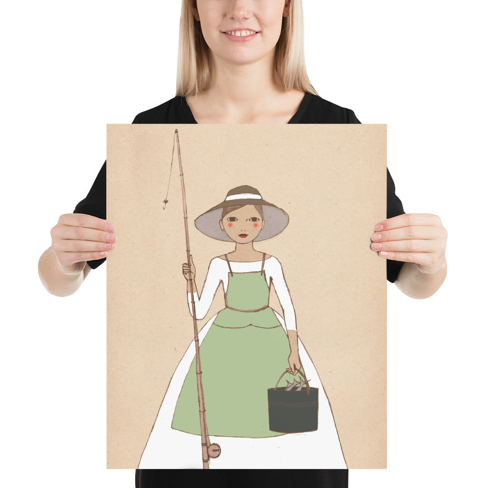 Fishing Girl Poster