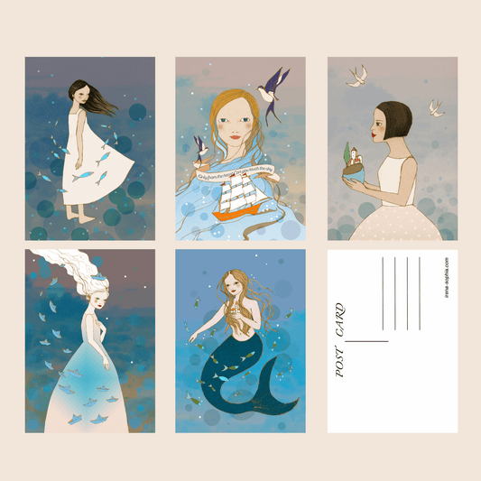 Ocean Dreams - Set of 5 Aquatic Postcards