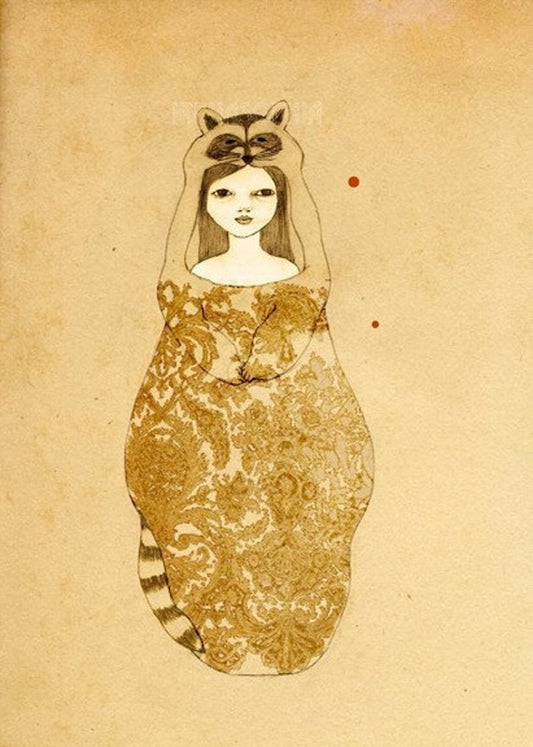 Raccoon Girl Poster