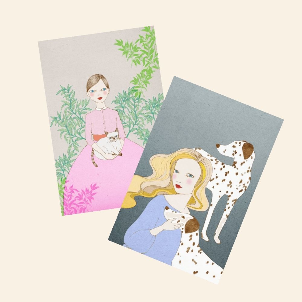 Faithful Friends - Set of 5 Pet Postcards