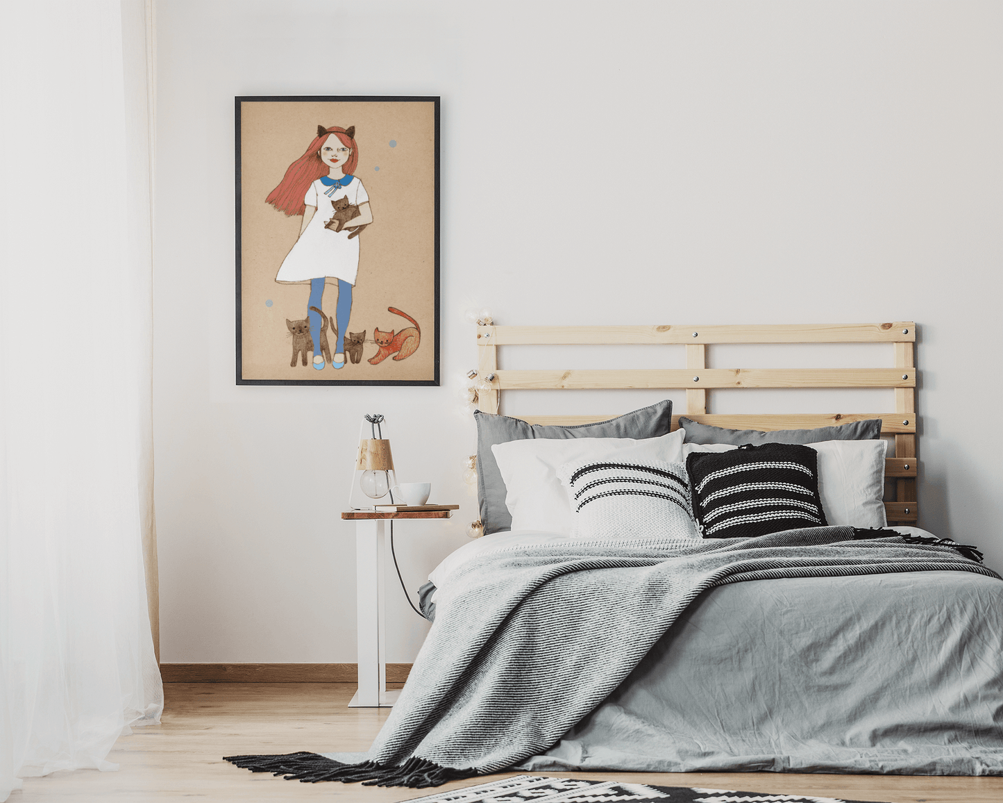 Red Cat Girl Poster