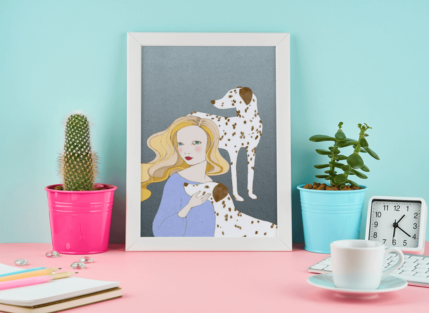 Dalmatian Dogs Poster