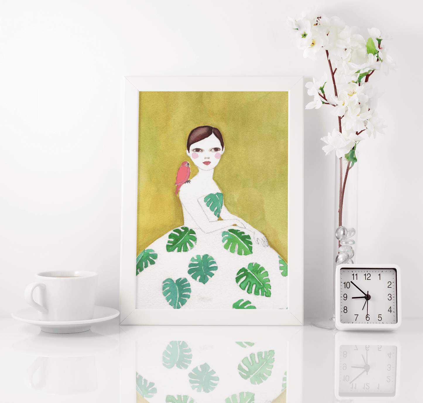 Monstera Girl Poster