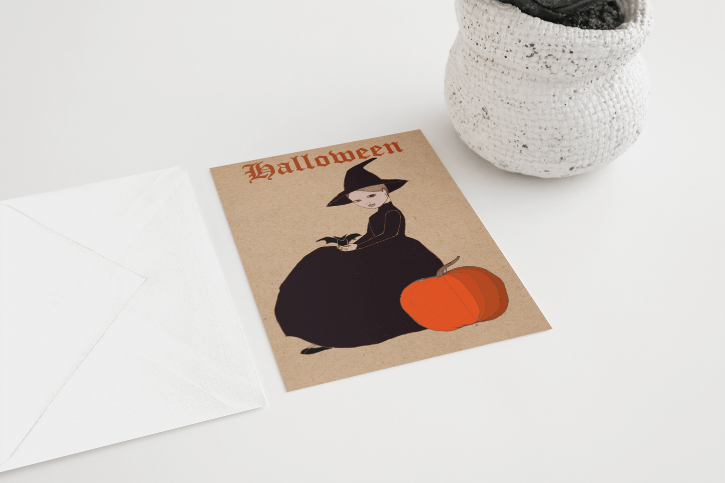 Witch Girls - Set of 5 Halloween Postcards
