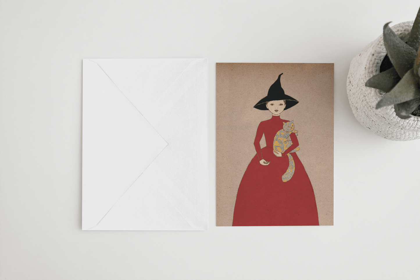 Witch Girls - Set of 5 Halloween Postcards