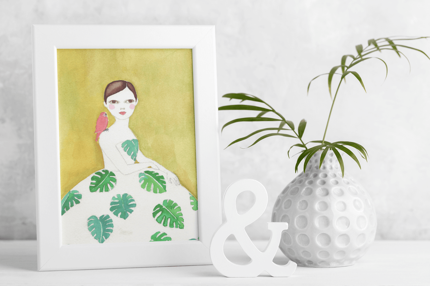 Monstera Girl Poster
